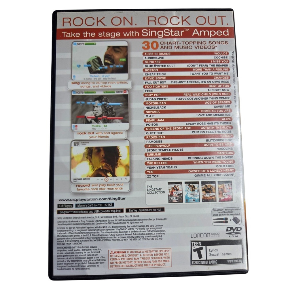 SingStar Amped (Sony PlayStation 2) PS2 Complete CIB - Picture 4 of 4